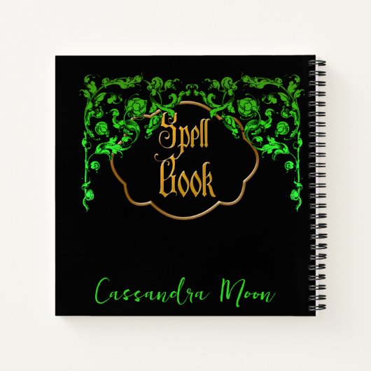 Romantisch Sprookje Natuur Magic Spell Book Notitieboek (Achterkant)