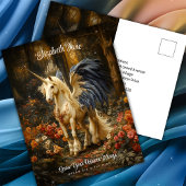 Romantisch Sprookjesbos Eenhoorn met vleugels Briefkaart