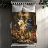 Romantisch Sprookjesbos Eenhoorn met vleugels Fleece Deken