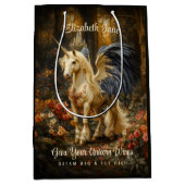 Romantisch Sprookjesbos Eenhoorn met vleugels Medium Cadeauzakje (Voorkant)