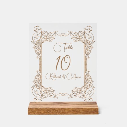 romantisch steampunk sprookje tafelnummer acryl bord (Voorkant)