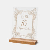  romantisch steampunk sprookje tafelnummer acryl bord (Hoek)