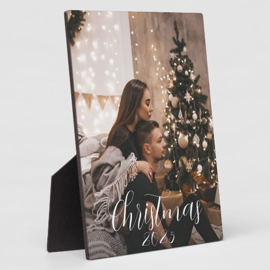 Romantisch Stedelijk Paar Custom Vakantiefoto Fotoplaat (Zijkant)