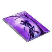 Romantisch stel danst de paarse tango notitieboek (Rechterzijde)