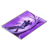 Romantisch stel danst de paarse tango notitieboek (Linkerzijde)