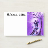 Romantisch stel danst de Paarse tango Post-it® Notes (Op bureau)