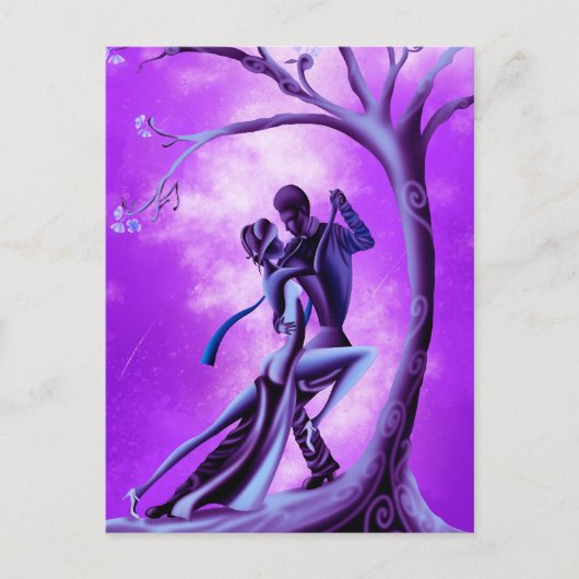 Romantisch stel danst de tango ansichtkaart briefkaart (Voorkant)