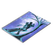 Romantisch stel danst de tango blauw notitieboek (Linkerzijde)