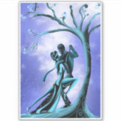 Romantisch stel danst de tango-Sticker Sticker (Voorkant)