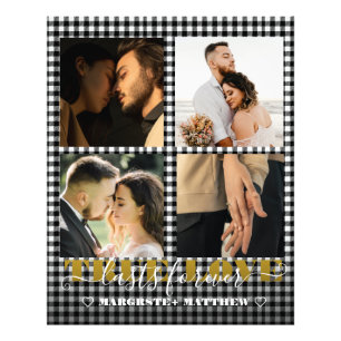 Romantisch stel echte liefde 4 foto & citaat afdruk