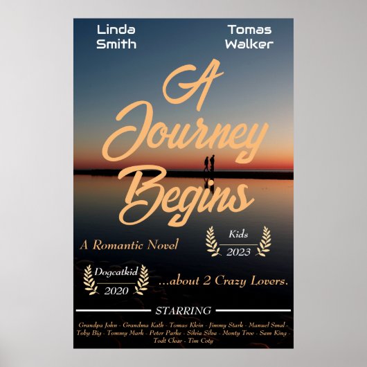 Romantisch stel- en filmontwerp voor de familie poster (Voorkant)