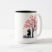 Romantisch stel houdt van boom Mok (Voorkant rechts)
