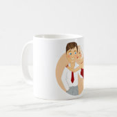 Romantisch Stel Kus Liefdevol Koffiemok (Voorkant links)