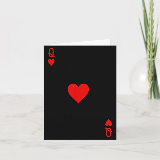 Romantisch stel kust Queen Of Hearts Ker speelkaar Kaart (Voorkant)