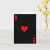 Romantisch stel kust Queen Of Hearts Ker speelkaar Kaart (Gele Bloem)