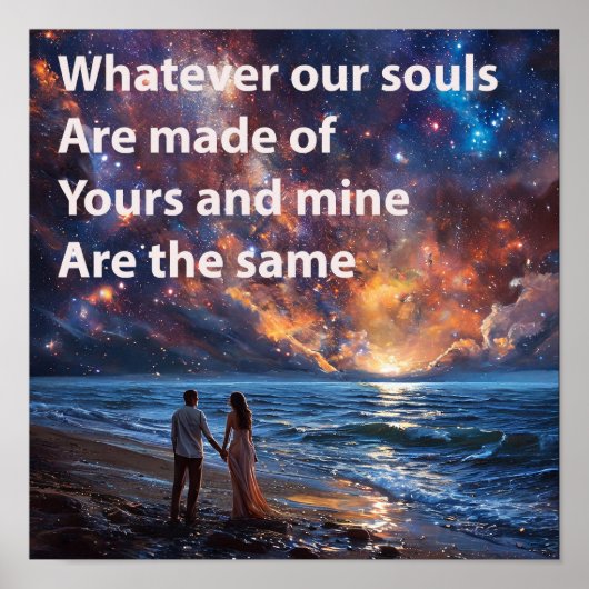 💞 Romantisch stel liefde Valentijn citatentekenin Poster (Voorkant)