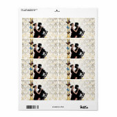 Romantisch stel op witte vogel etiket (Full Sheet)