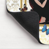 Romantisch stel op witte vogel muismat (Hoek)