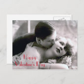 Romantisch stel  retro liefde Valentijnsdag Feestdagenkaart (Voorkant / Achterkant)