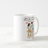 Romantisch stel samen - minimalistische retro koffiemok (Voorkant rechts)