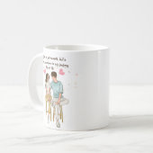 Romantisch stel samen - minimalistische retro koffiemok (Voorkant links)