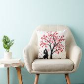 Romantisch Stel Silhouet Liefdesboom Kussen (Stoel)