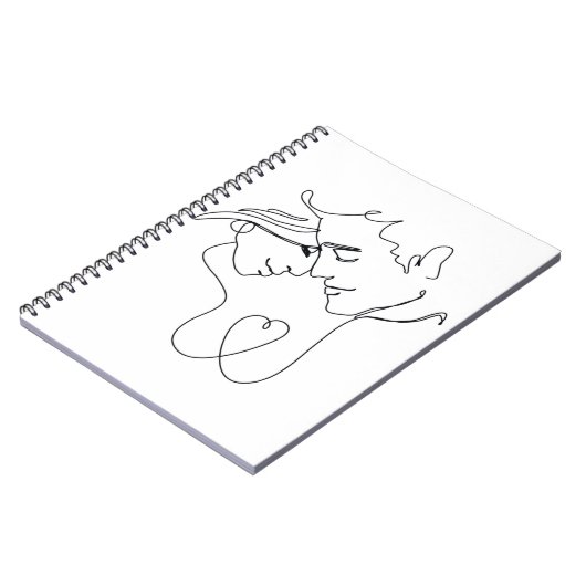 Romantisch stel Tekening Notitieboek (Linkerzijde)