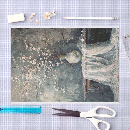 Romantisch stilleven Moody Bloemen Weefselpapier Tissuepapier (Craft)