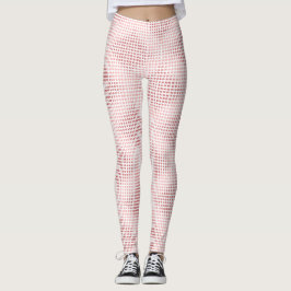 Romantisch Stof Roze Geometrisch Patroon Leggings