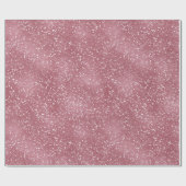 Romantisch Stof Roze Glans Witte Glitter Patroon Cadeaupapier (Vlak)