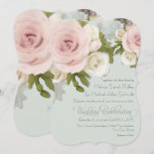 Romantisch stoffig Roos Salie Succulenten Bloemenb Kaart (Voorkant / Achterkant)