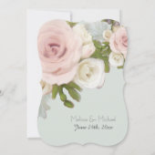 Romantisch stoffig Roos Salie Succulenten Bloemenb Kaart (Achterkant)