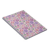 romantisch stoffig roze pastel bloempatroon notitieboek (Rechterzijde)