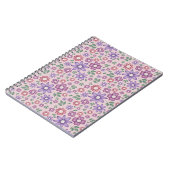 romantisch stoffig roze pastel bloempatroon notitieboek (Linkerzijde)