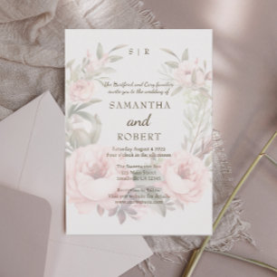 Romantisch Stoffig Roze Vervaagd Bloemen Roos Kaart