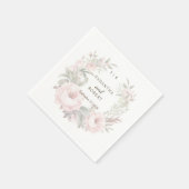 Romantisch stoffig roze vervaagd bloemig Roos mono Servet (Hoek)