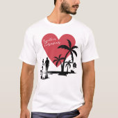 Romantisch strand, lief paar, samen voor altijd t-shirt (Voorkant)
