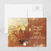 Romantisch  strand Save the Date briefkaart (Voorkant / Achterkant)