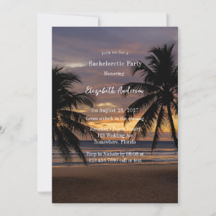 Romantisch Sunset Beach vrijgezellenfeest Kaart