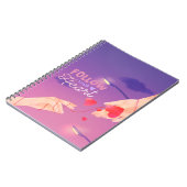 Romantisch Sunset Notitieboek: Heartstrings of Des Notitieboek (Linkerzijde)