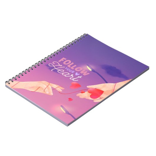 Romantisch Sunset Notitieboek: Heartstrings of Des Notitieboek (Linkerzijde)