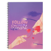 Romantisch Sunset Notitieboek: Heartstrings of Des Notitieboek (Voorkant)