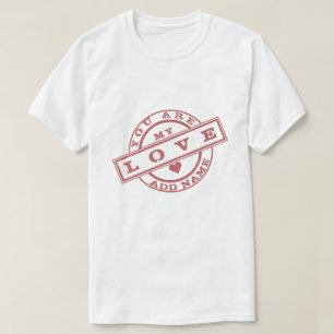 Romantisch T-shirt met gepersonaliseerde naam