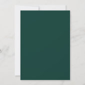 Romantisch thema in Emerald Green en Golden detail Kaart (Achterkant)