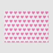 Romantisch tissuepapier met  roze hartjes (Voorkant)