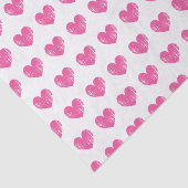Romantisch tissuepapier met  roze hartjes (Detail)