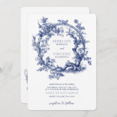 Romantisch Toile de Jouy en met Tortelduifjes Kaart (Voorkant / Achterkant)