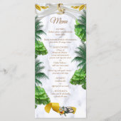 Romantisch tropisch menu (Voorkant)