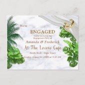 Romantisch Tropisch Verloving Uitnodiging Briefkaart (Voorkant)
