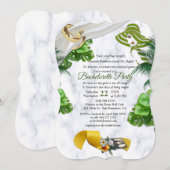 Romantisch Tropisch vrijgezellenfeest Kaart (Voorkant / Achterkant)